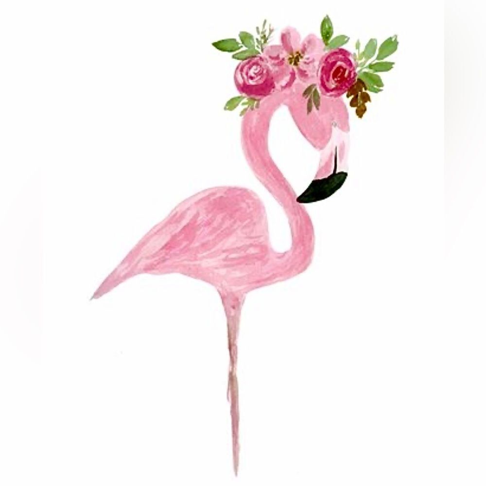 -PRETTY IN PINK FLAMINGOS- Wall Art Print collection Childrens room Decor Gift - Picture 6 of 9